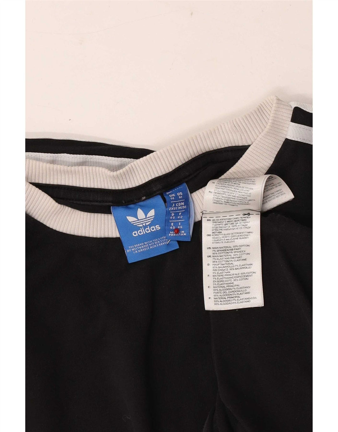 Damska koszulka Adidas z długim rękawem UK 14, średnia czarna bawełna