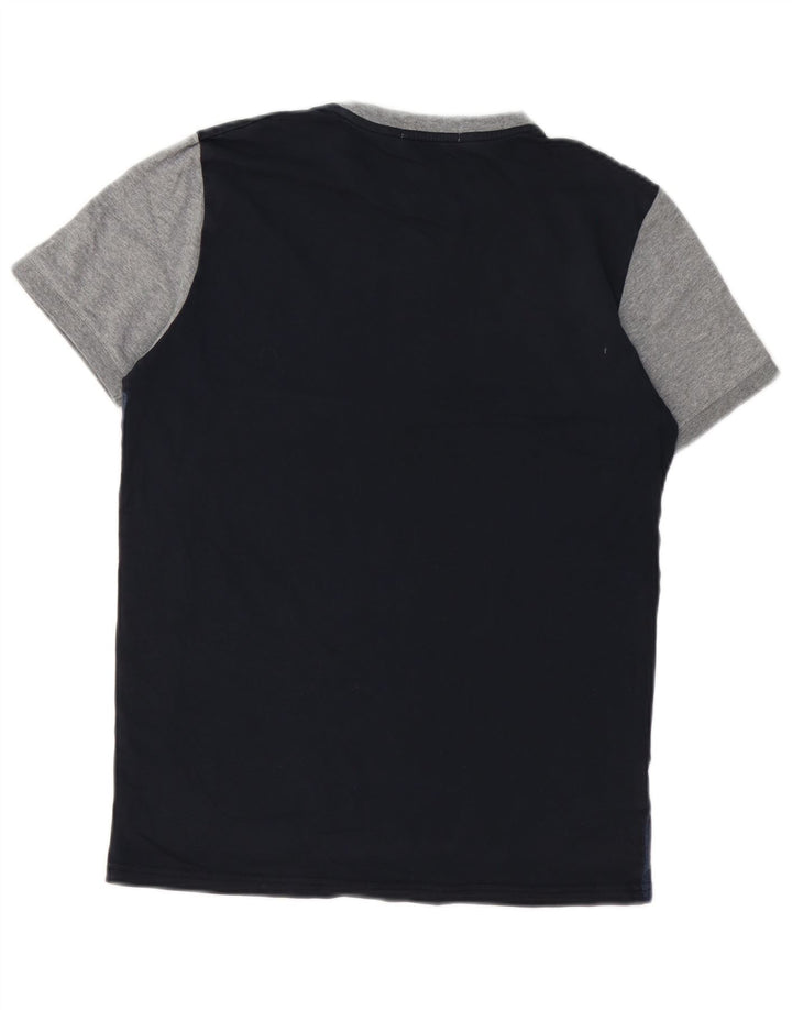 T-shirt męski Fred Perry, mały, granatowy, bawełniany w bloki kolorów