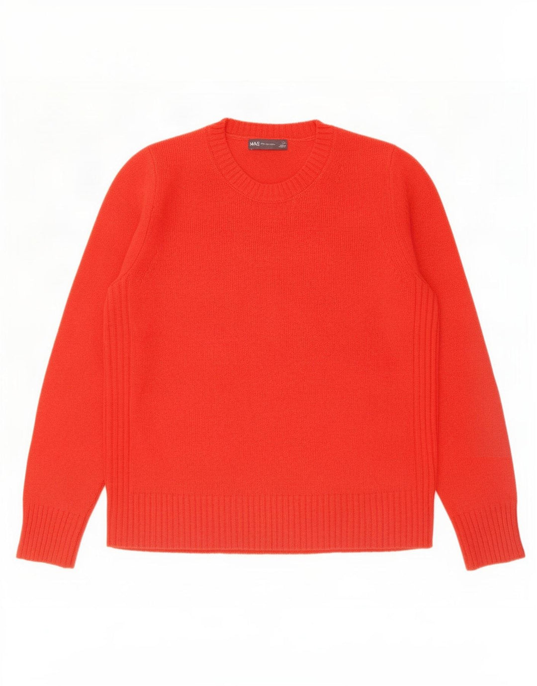 Marks & Spencer Damski sweter z okrągłym dekoltem, UK 14, duża, czerwona wełna