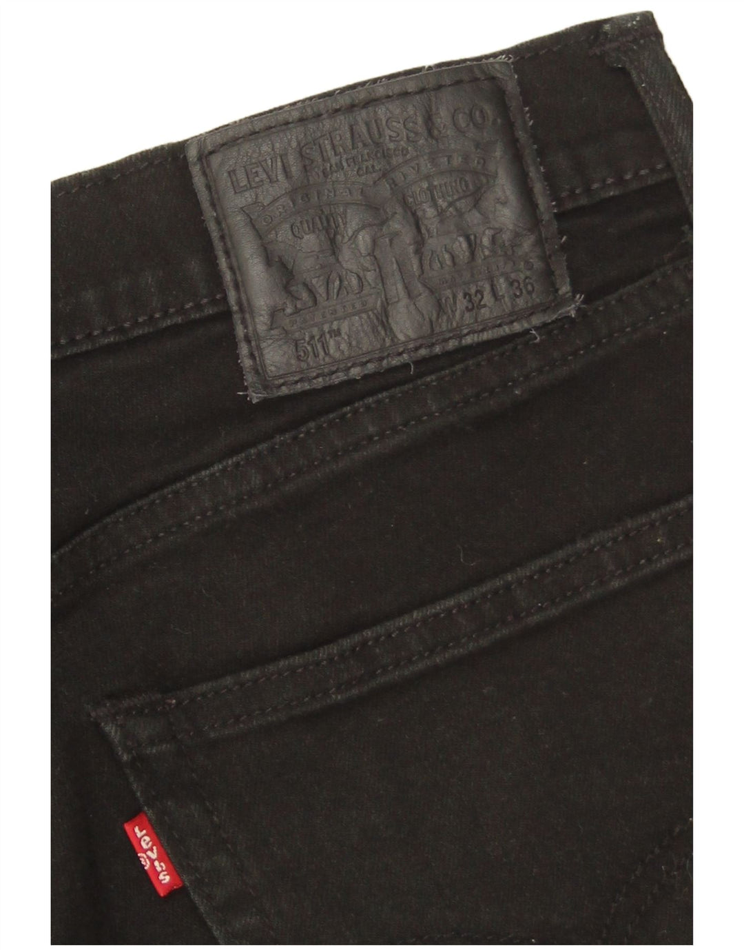 Męskie jeansy Levi's 511 Slim W32 L36 Czarna bawełna