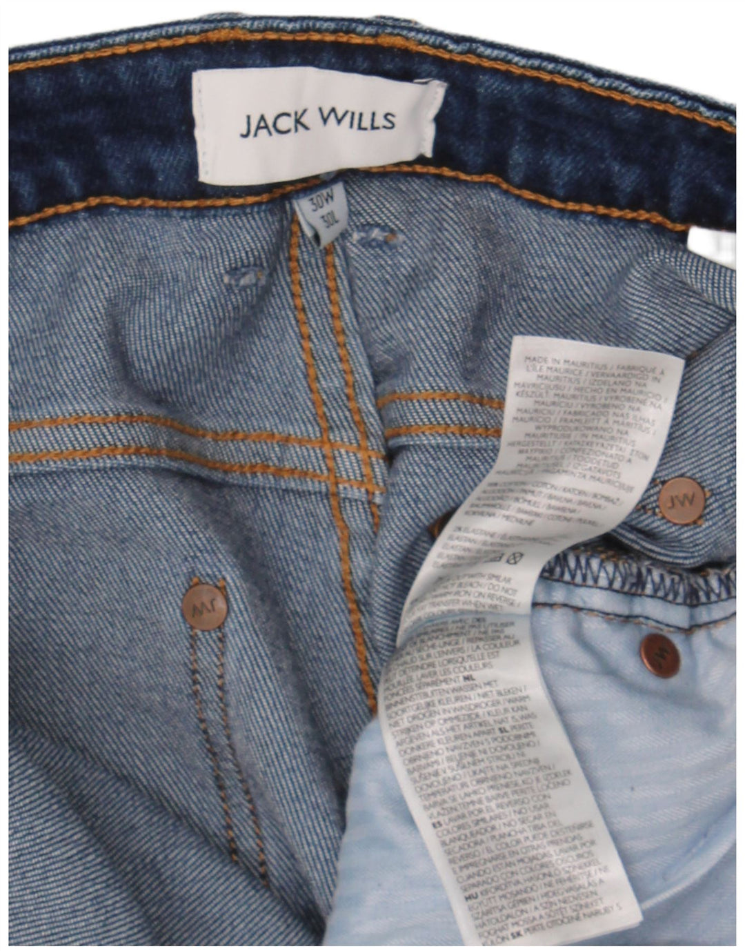 JACK WILLS Mens Slim Jeans W30 L27 Blue Cotton