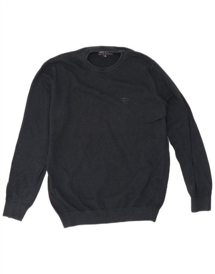 Męski sweter z okrągłym dekoltem Barbour, średni granatowy, bawełniany