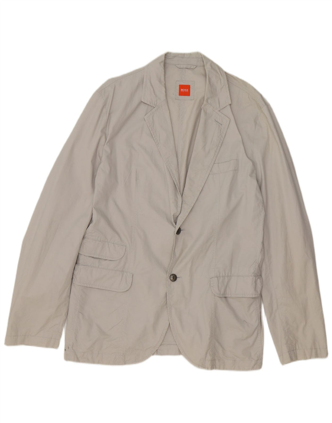 Męska marynarka zapinana na 2 guziki Hugo Boss UK 52 XL, szara bawełna