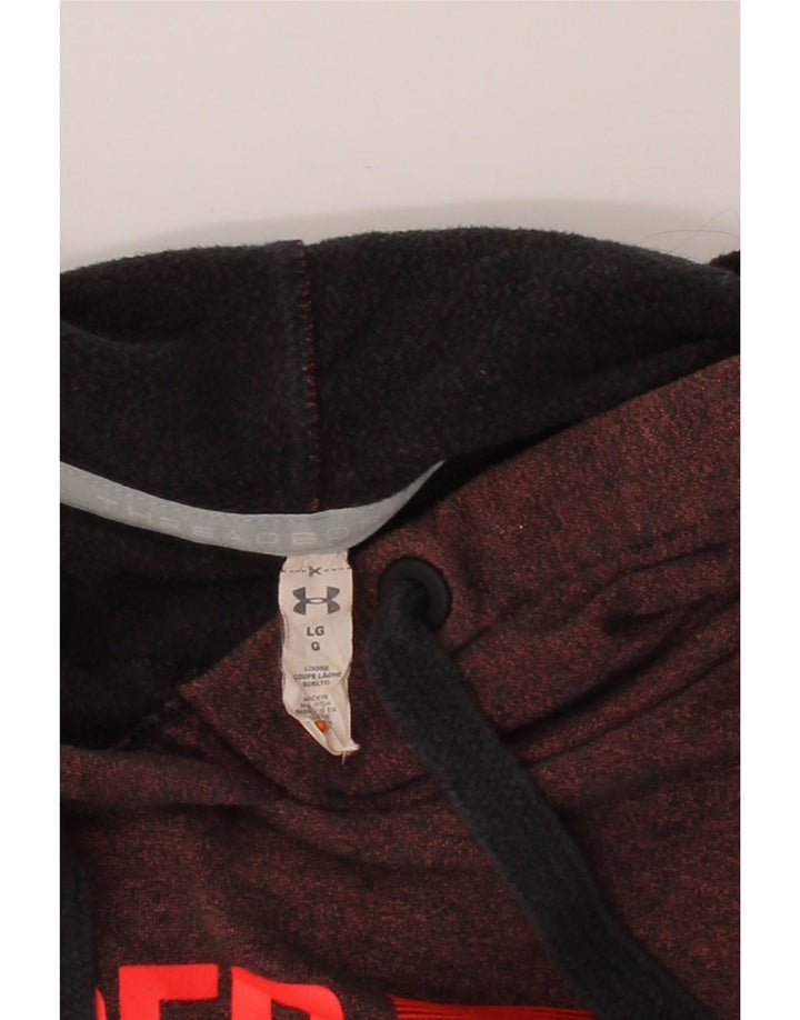 UNDER ARMOUR Womens Graphic Sweatshirt Jumper UK 16 Large Brown Vintage Under Armour and Second-Hand Under Armour from Messina Hembry 