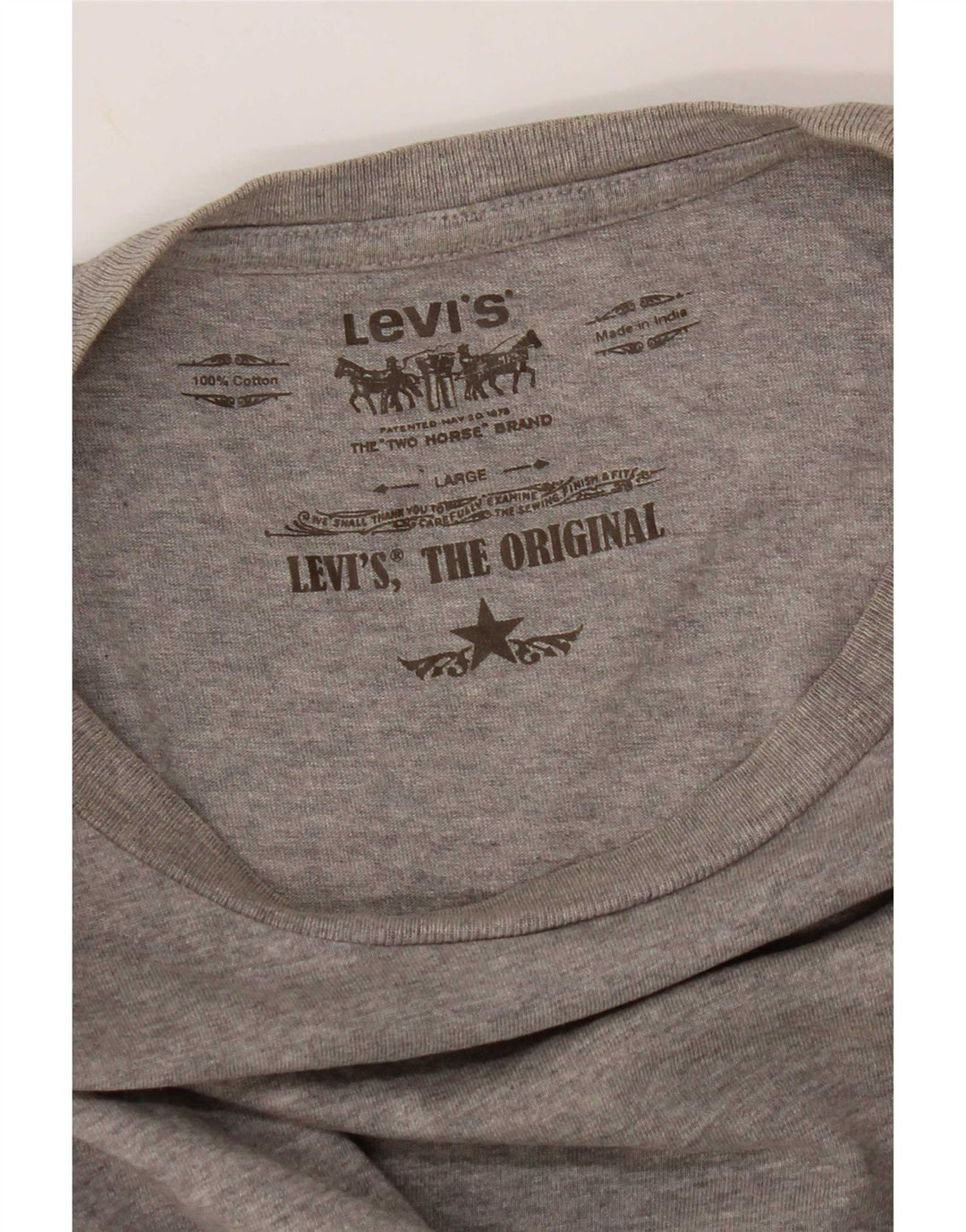 Męski T-shirt Levi's Top, duży, szary, bawełniany