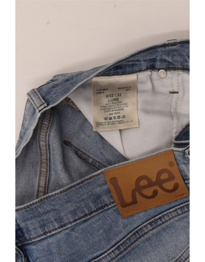Lee Męskie Luke Slim Jeans W32 L32 Niebieskie bawełniane