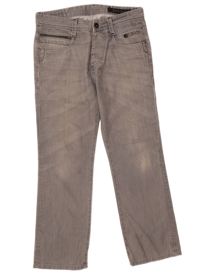 Męskie proste dżinsy Jack & Jones W33 L29 szare