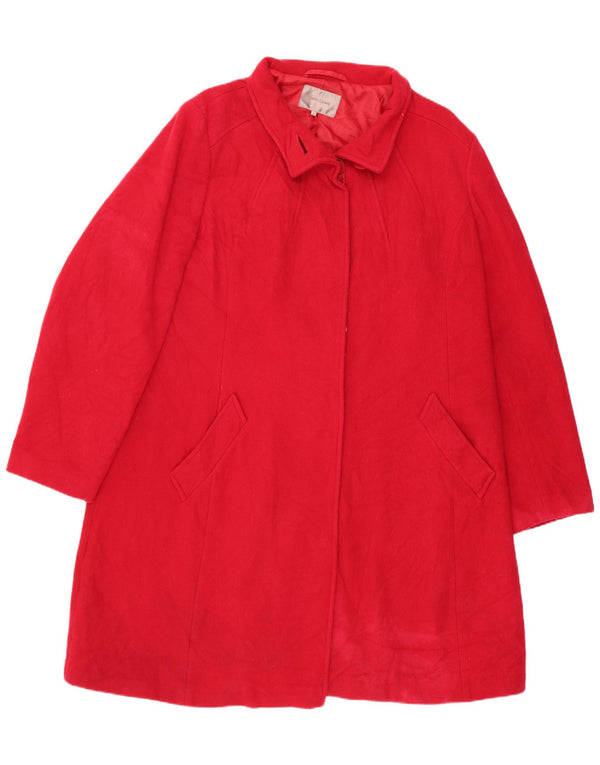 Płaszcz damski John Lewis UK 18 XL, czerwona wełna