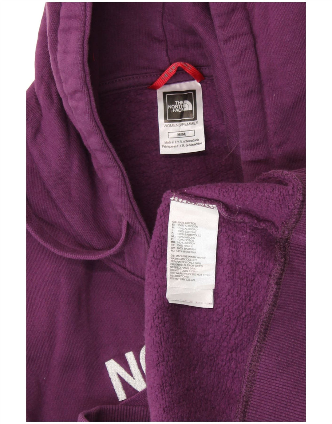 Damski sweter z kapturem THE NORTH FACE UK 12, średni fiolet, bawełna