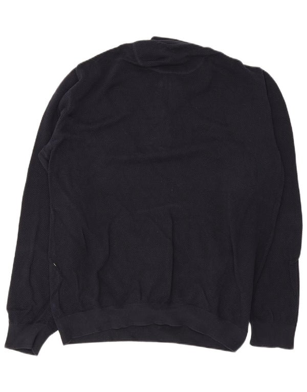 Męski sweter z zamkiem Gant, 2XL, granatowy, bawełniany