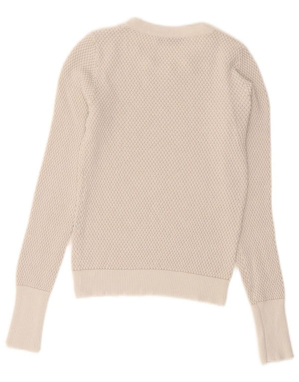 Sweter damski Zara z okrągłym dekoltem, UK 8, mały, biały