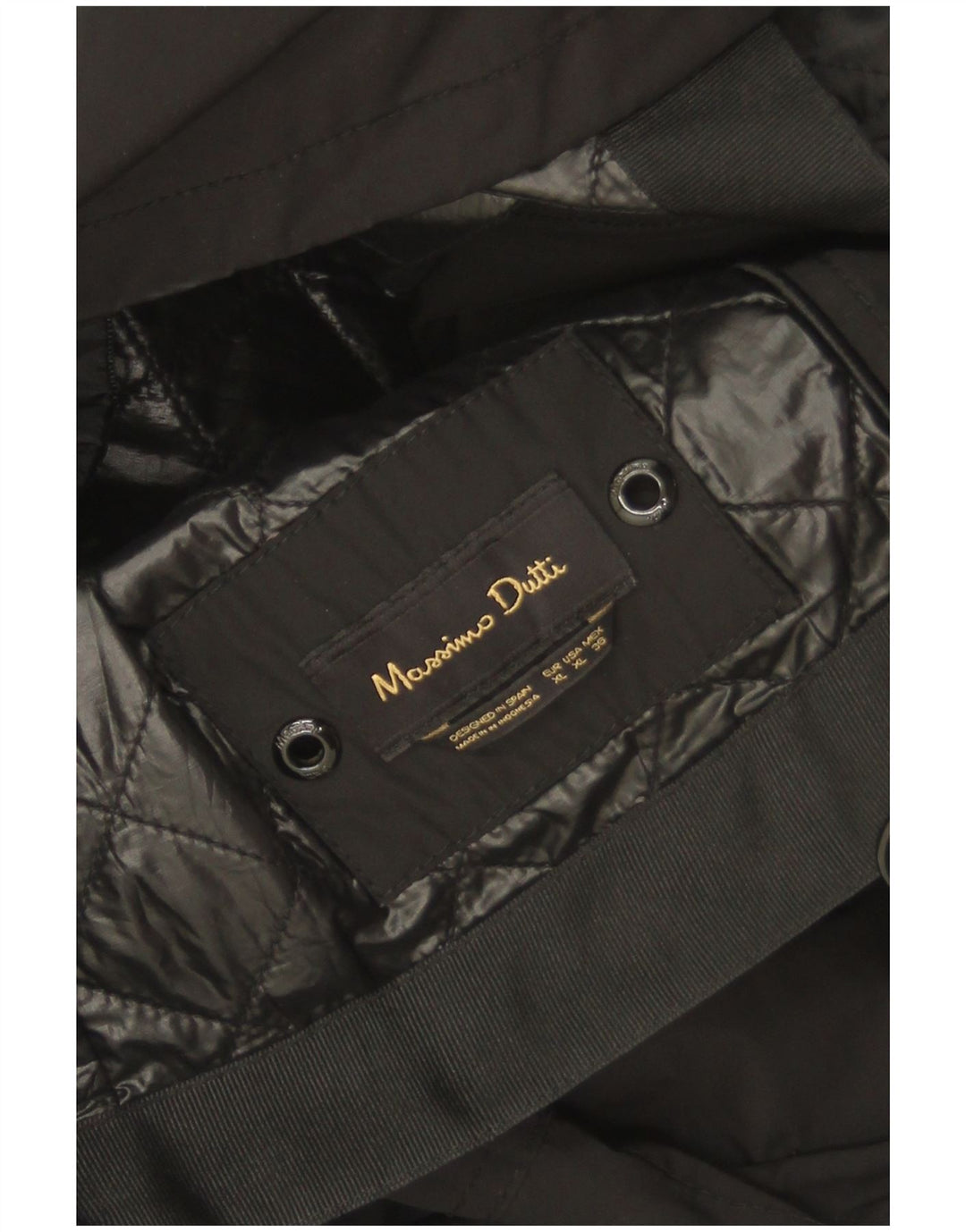 Damska kurtka wojskowa z kapturem Massimo Dutti UK 18 XL czarna