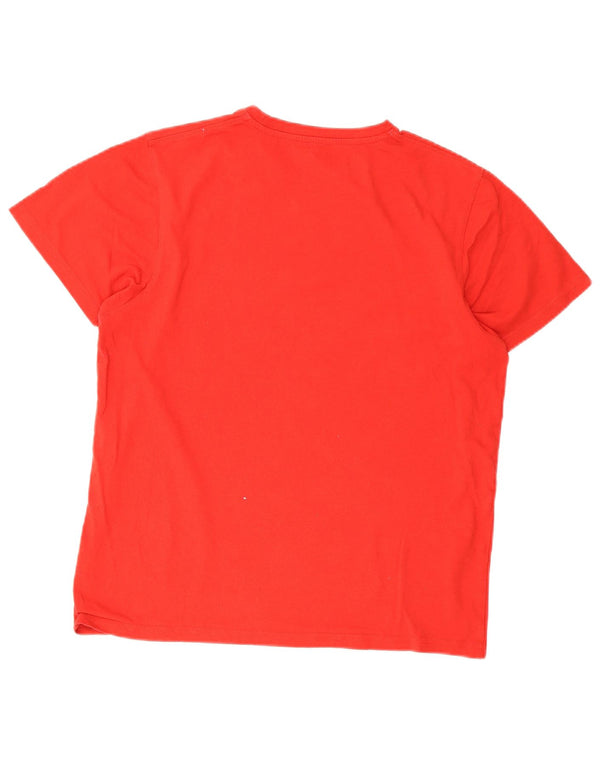 Męski T-shirt z grafiką Mountain Warehouse, bawełniany, średni czerwony