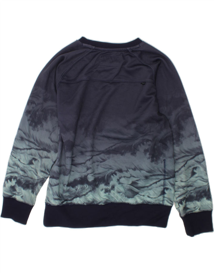HURLEY Boys Sweatshirt Jumper 11-12 Years Medium  Navy Blue Tie Dye Vintage Hurley and Second-Hand Hurley from Messina Hembry 