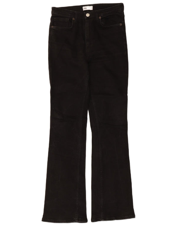 Damskie jeansy rozkloszowane Zara EU 38 Small W28 L31 Czarna bawełna
