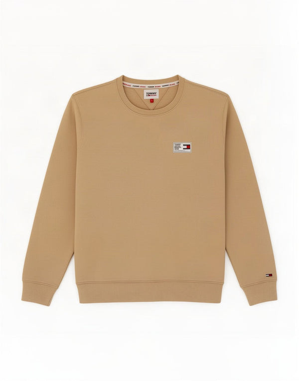 Tommy Hilfiger Mens Sweatshirt Jumper Small Beige Cotton
