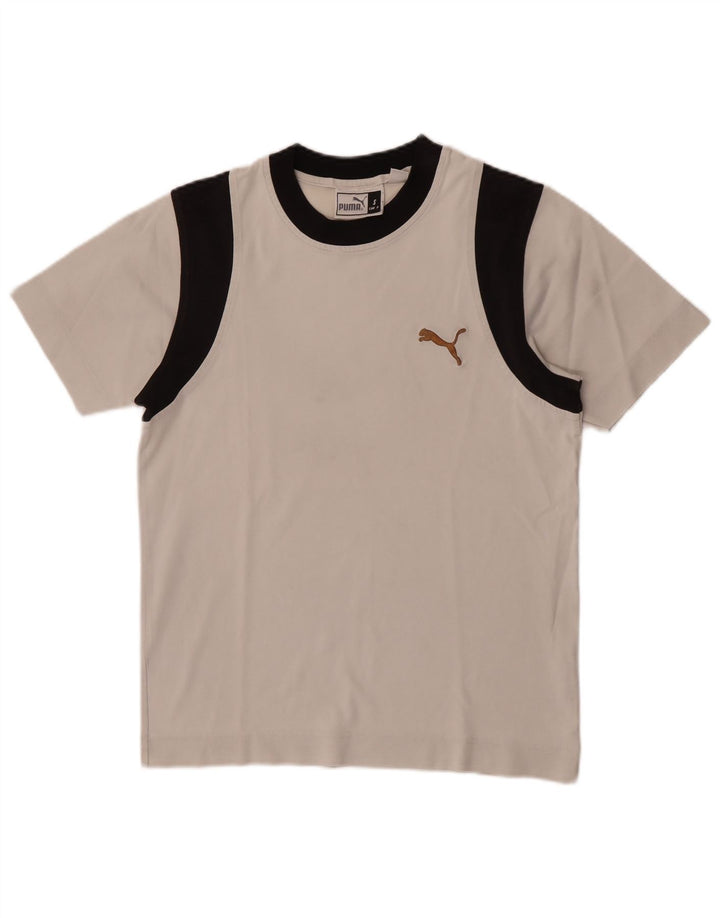 Męska koszulka Puma Top, mała, biała, z blokami kolorów