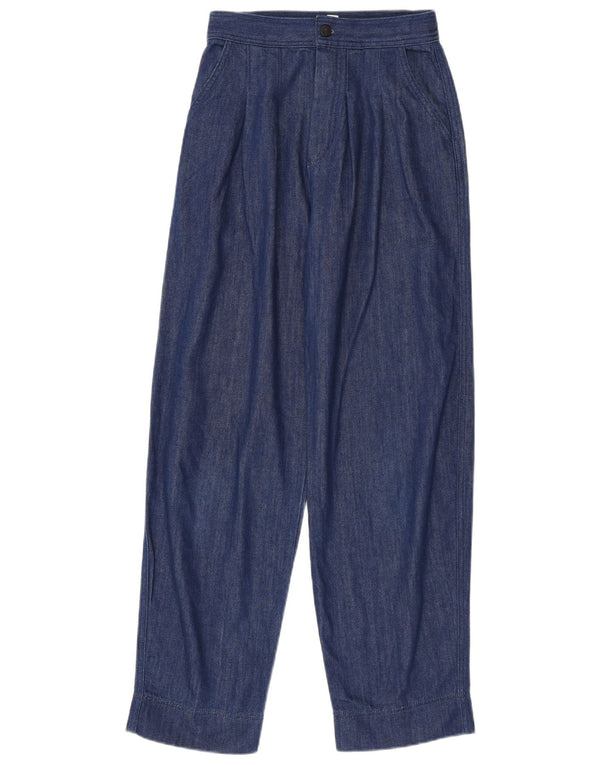 Damskie spodnie typu casual z wysokim stanem i luźnym krojem Topshop UK 8 Small W26 L31 Niebieskie