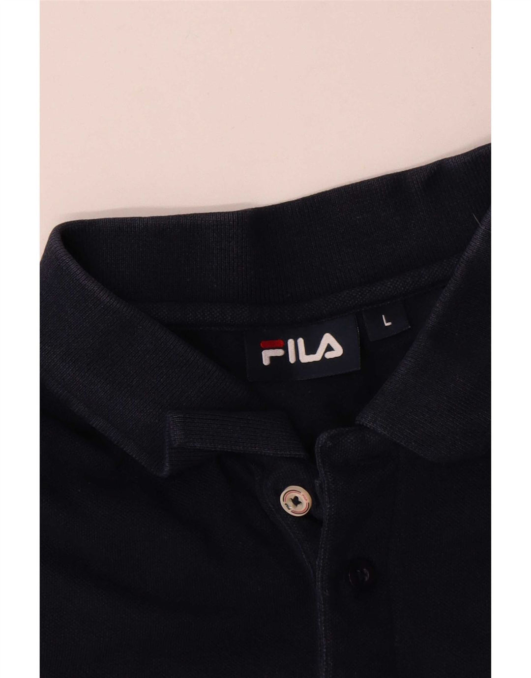 Męska koszulka polo Fila, duża, granatowa, bawełniana