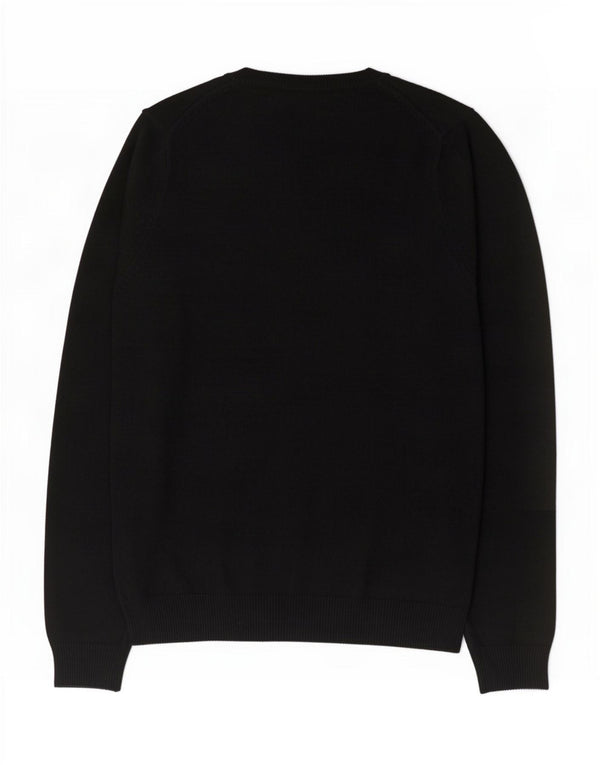 Marks & Spencer Męski sweter z dekoltem w kształcie litery V, XL, czarny, z owczej wełny