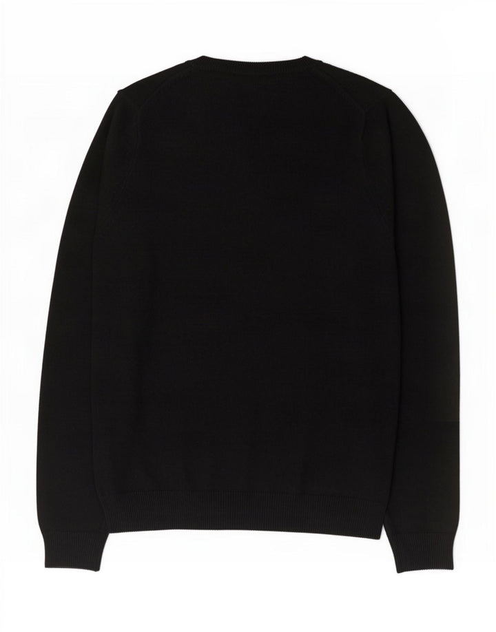 Marks & Spencer Męski sweter z dekoltem w kształcie litery V, XL, czarny, z owczej wełny