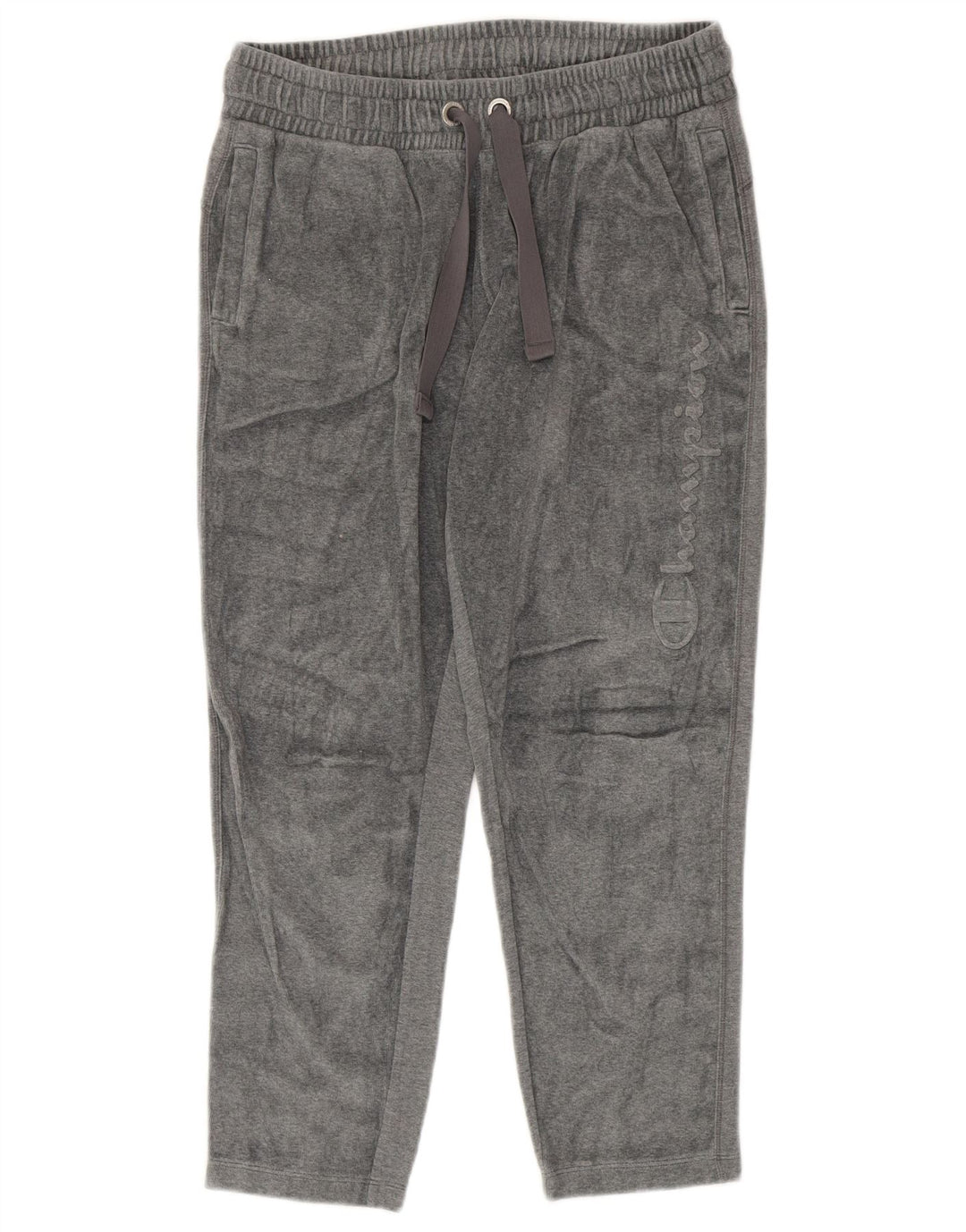 Damskie spodnie dresowe Champion Graphic Velour UK 12 Medium Grey