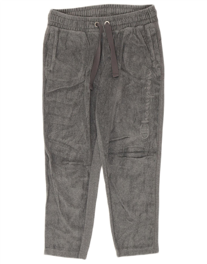 Damskie spodnie dresowe Champion Graphic Velour UK 12 Medium Grey