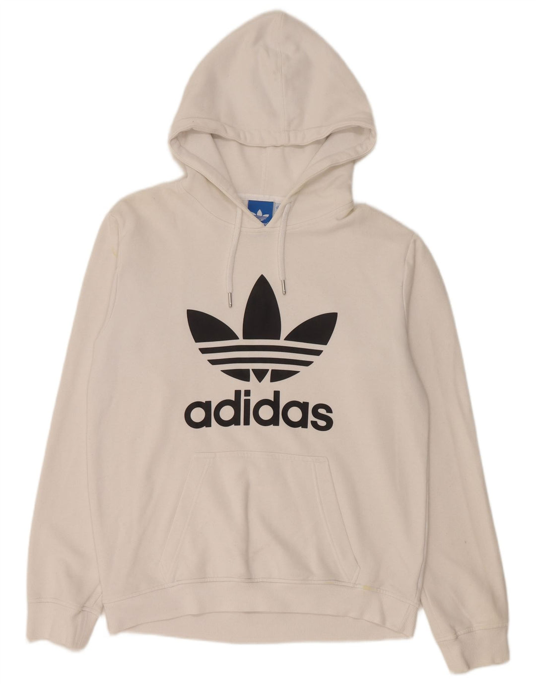 Męska bluza z kapturem Adidas Graphic, średnia biała bawełna