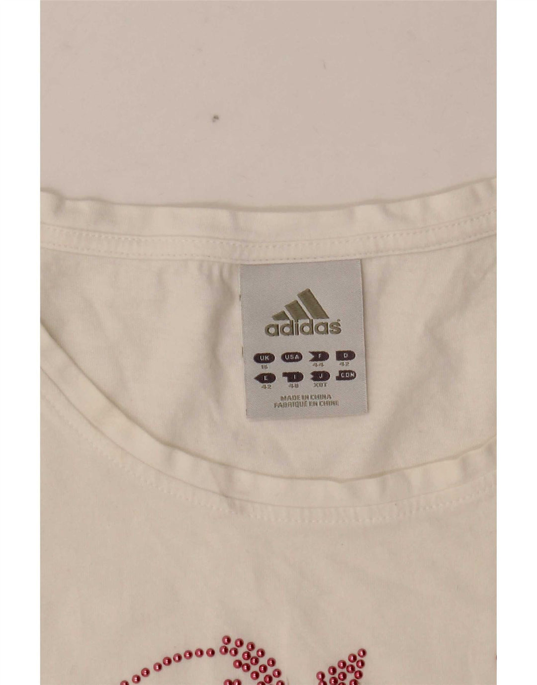 Damska koszulka graficzna Adidas Top UK 16, duża, biała