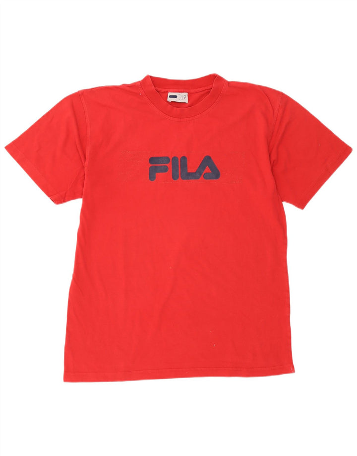 Męski T-shirt Fila z grafiką, duży, czerwony