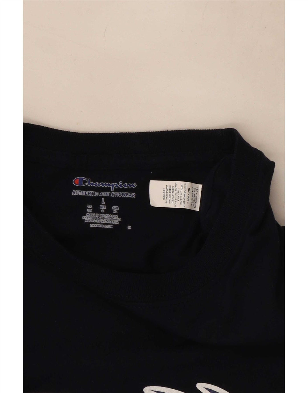 Męski T-shirt Champion z grafiką, duży, granatowy