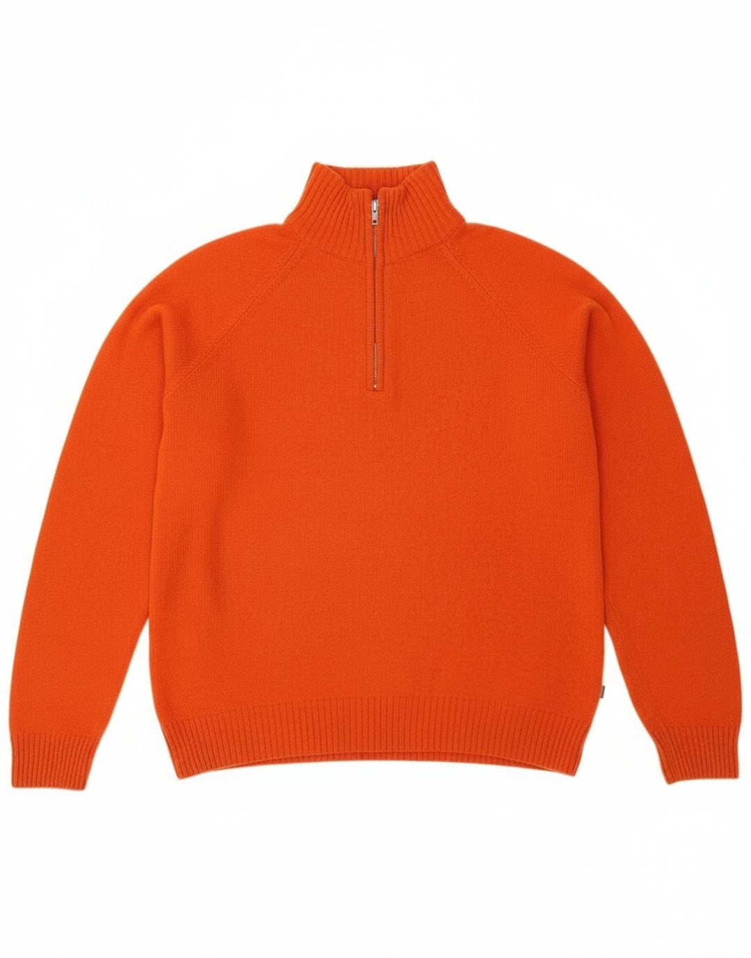 Męski sweter z zamkiem błyskawicznym Asics, średnia, pomarańczowa wełna