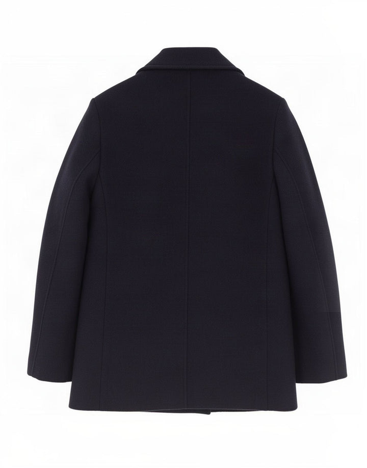 Płaszcz damski Jigsaw Pea Coat UK 10 Small, granatowy, wełniany