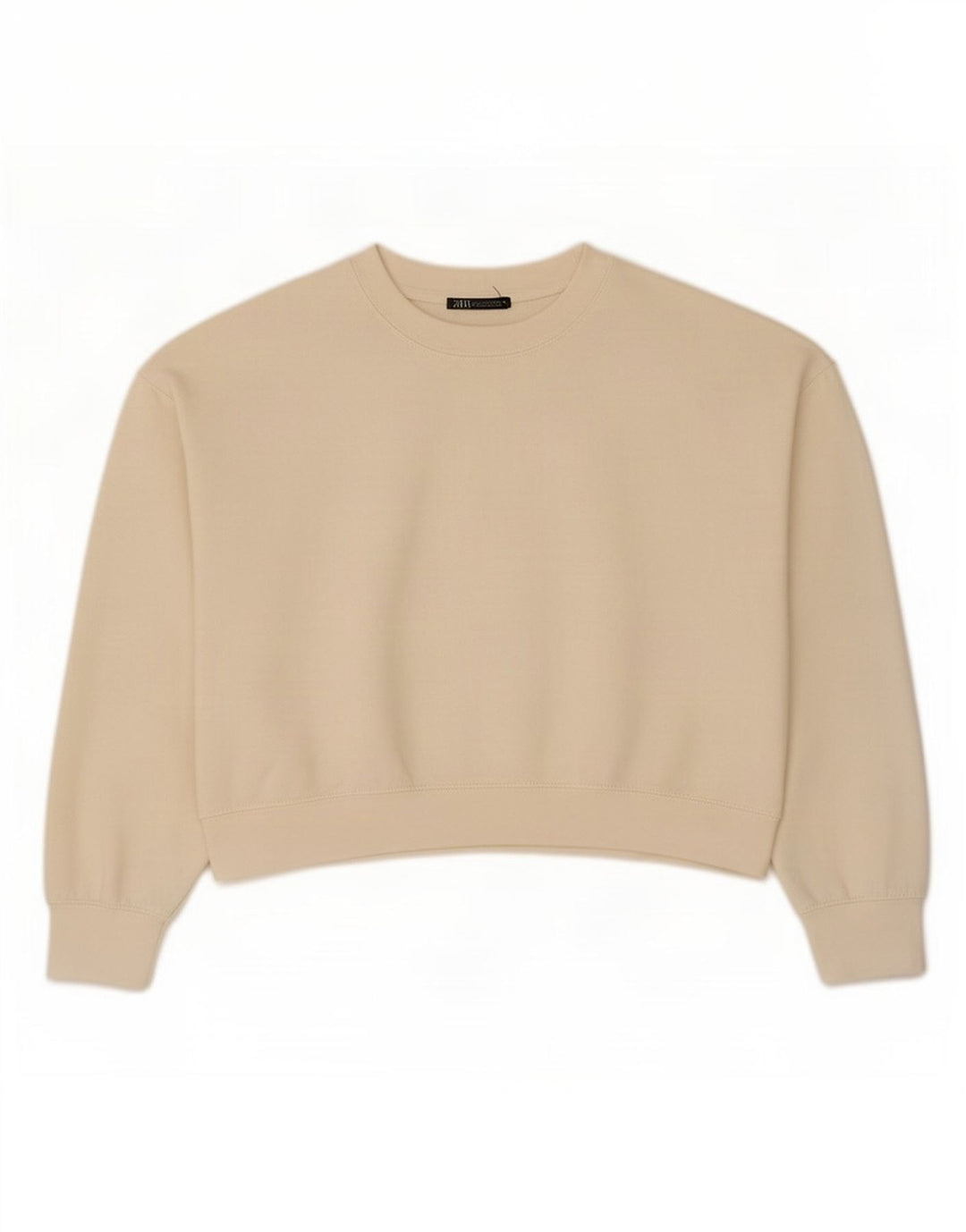 Damska bluza oversize Zara Crop UK 14 Medium Off White