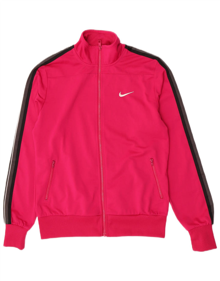 Damska kurtka dresowa Nike UK 14, duży, różowy, poliestrowy blok kolorów