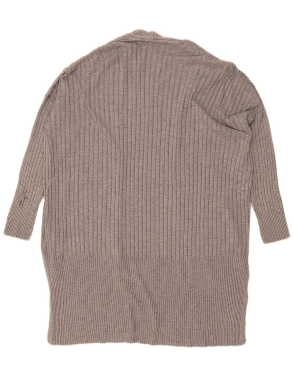 Marks & Spencer Damski sweter rozpinany o długim kroju, UK 14, średni szary