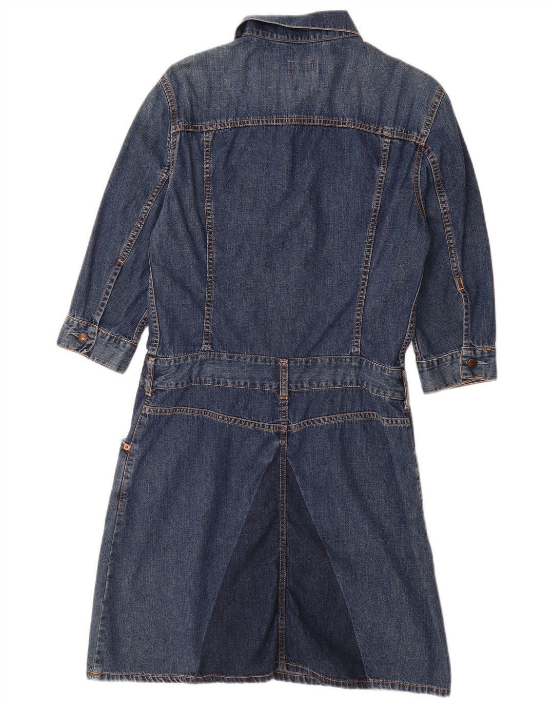Dziewczęca sukienka jeansowa LEVI'S z rękawem 3/4, 11-12 lat, średni niebieski