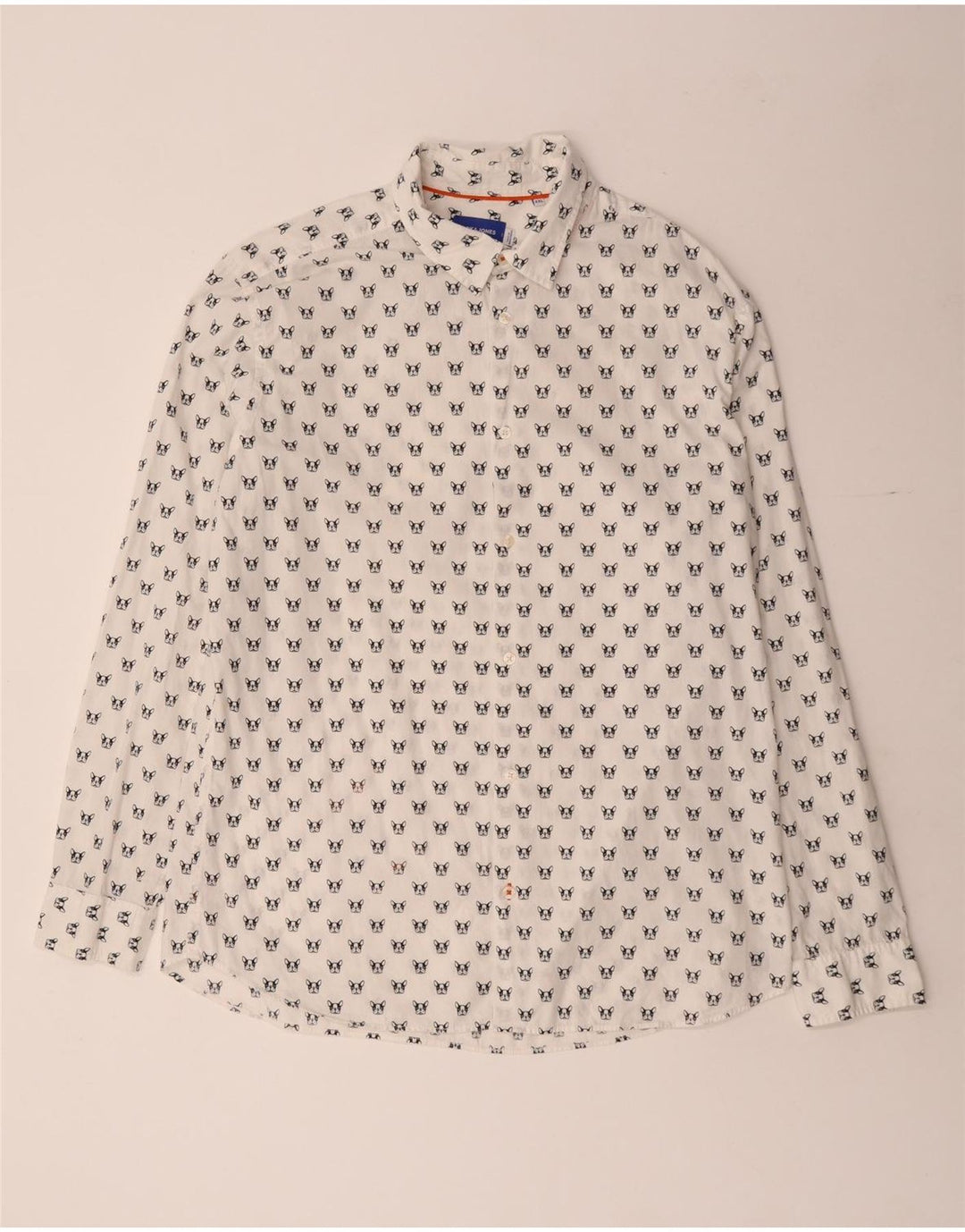 Koszula męska JACK & JONES 2XL, bawełniana w białe cętki