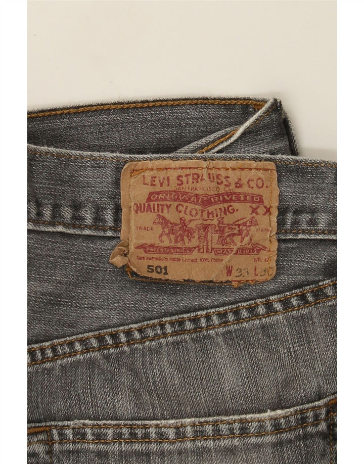 Męskie jeansy Levi's 501 Straight W33 L30 Szare