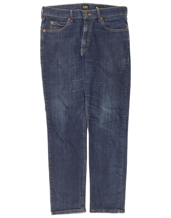 Męskie jeansy Lee Slim W34 L32 Niebieskie bawełniane