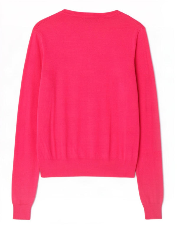 Marks & Spencer Damski sweter kardigan UK 10 Small Pink Wiskoza