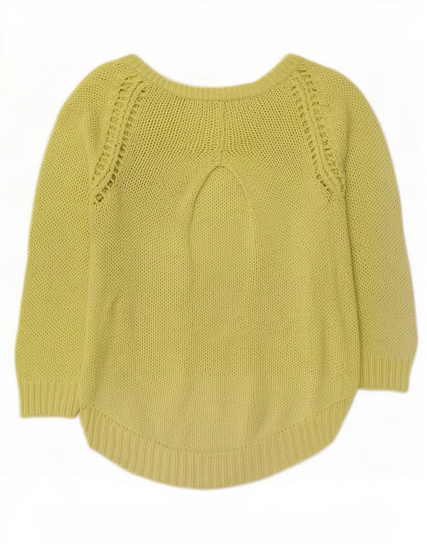 Damski sweter Zara z dekoltem w łódkę UK 14 Średni zielony akryl