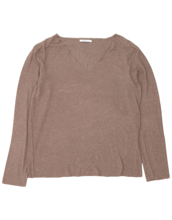 Damski top Zara z długim rękawem, UK 18 XL, brązowy