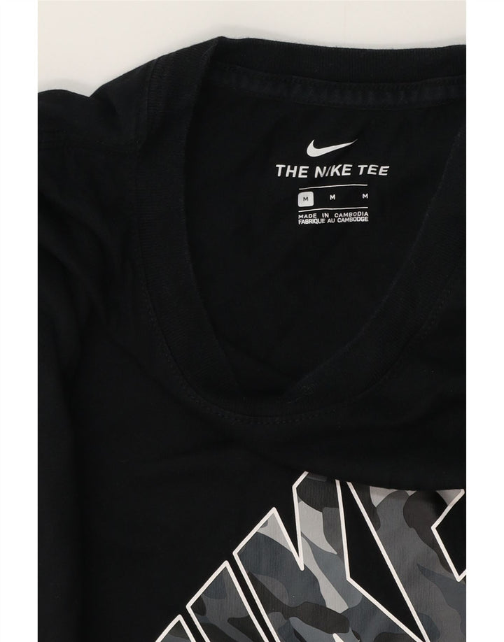 Męski T-shirt Nike z grafiką, średni czarny