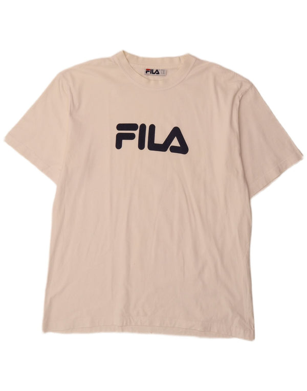 Męska koszulka Fila Regular Graphic Top IT 58 2XL Biała bawełna