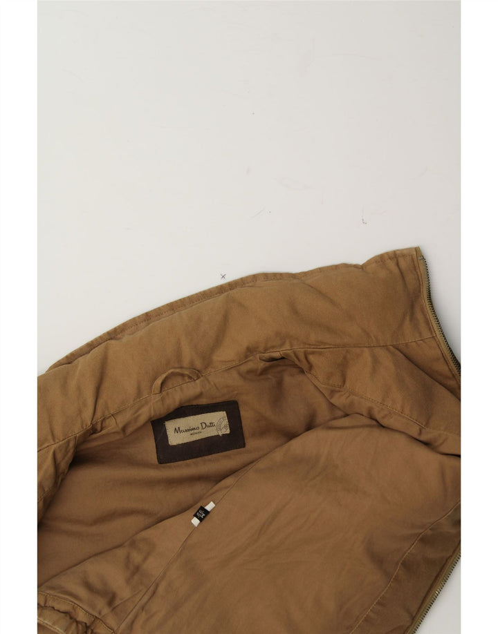 MASSIMO DUTTI Womens Padded Gilet UK 14 Medium Brown Colourblock Vintage Massimo Dutti and Second-Hand Massimo Dutti from Messina Hembry 
