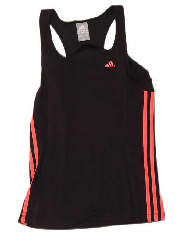 Adidas Damska Kamizelka Climalite Top UK 10 Mały Czarny Poliester