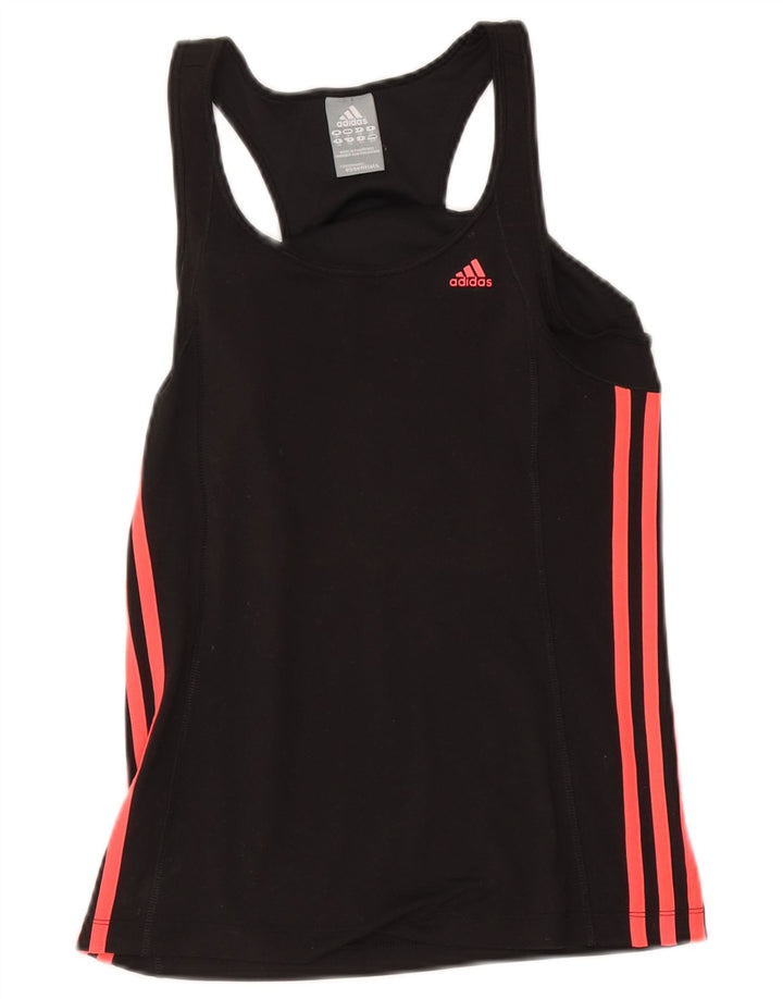 Adidas Damska Kamizelka Climalite Top UK 10 Mały Czarny Poliester