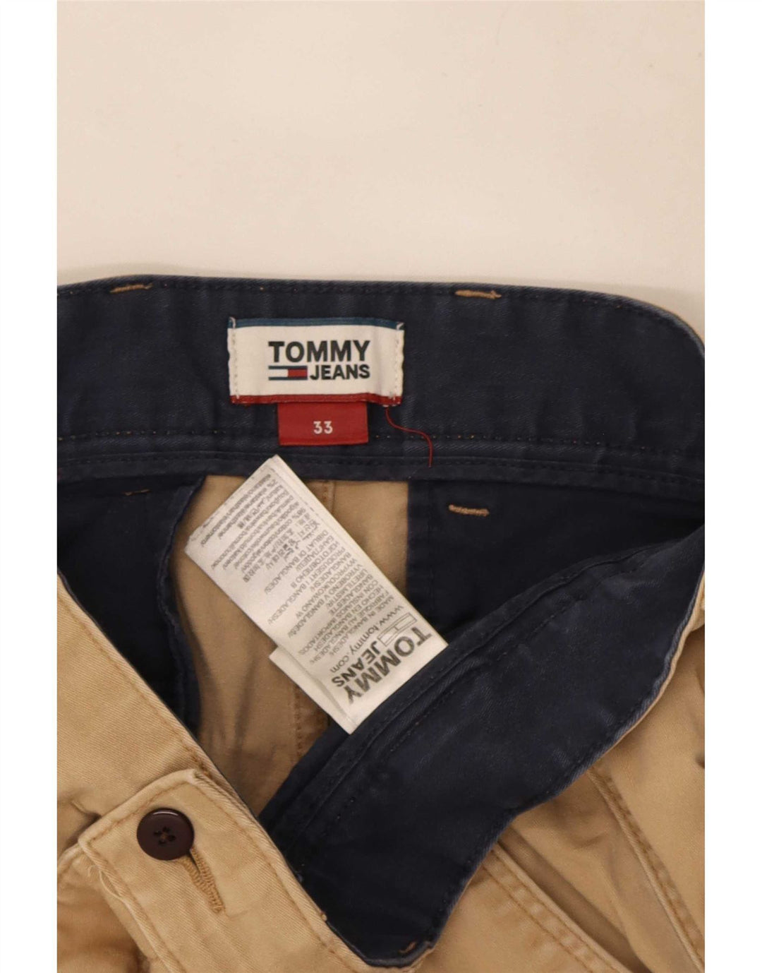 Męskie spodenki chino Tommy Hilfiger W33 średniej beżowej bawełny