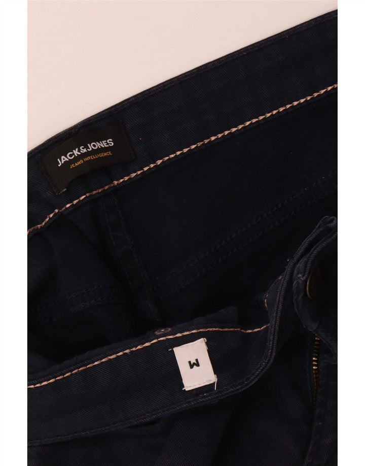 Jack & Jones Męskie regularne spodenki jeansowe średnie W30 granatowe bawełniane